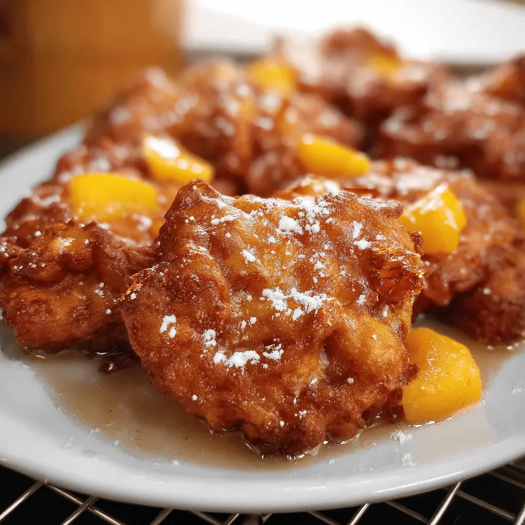 Easy Homemade Fresh Peach Fritters Recipe