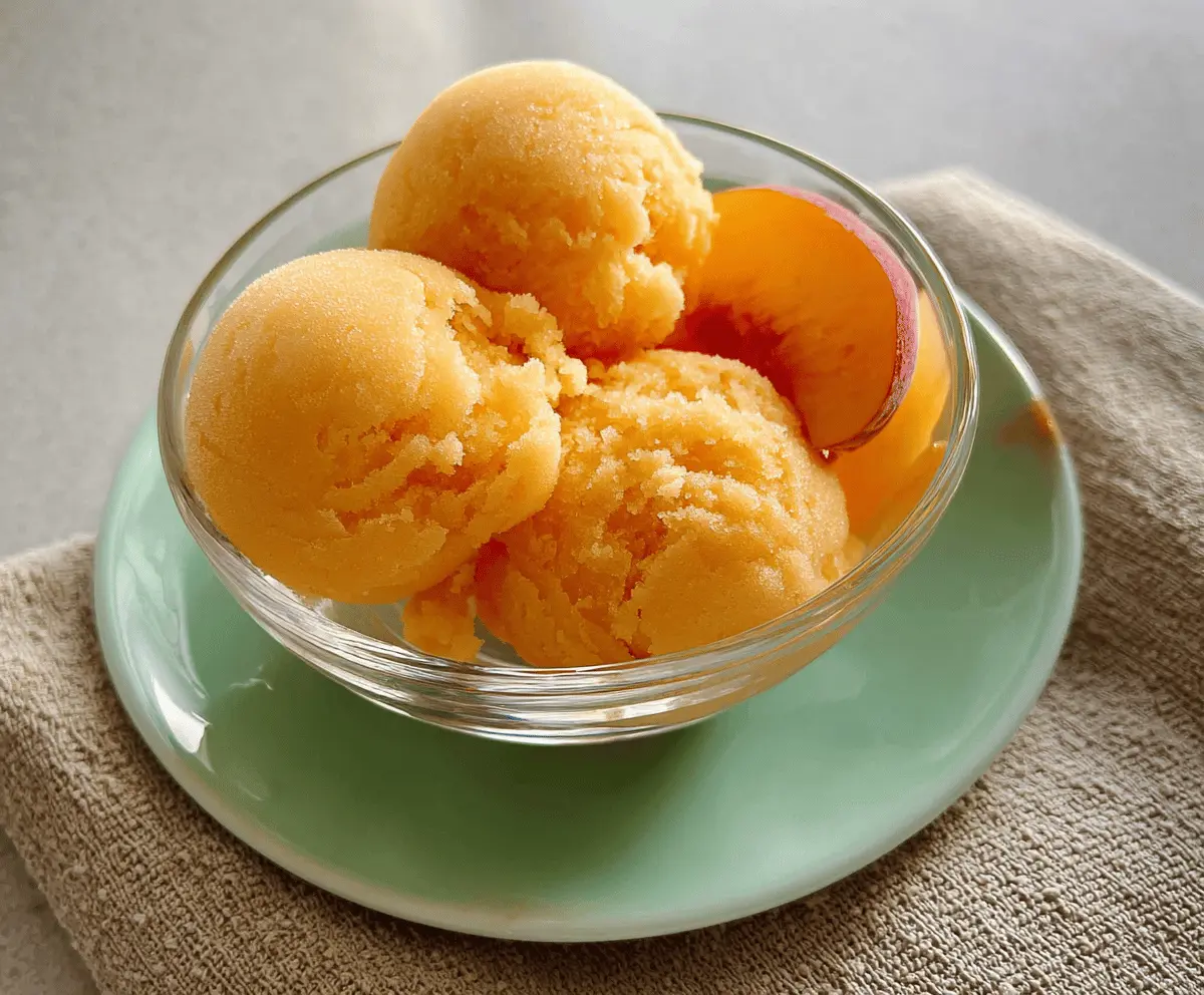 Easy Homemade Peach Sorbet Recipe