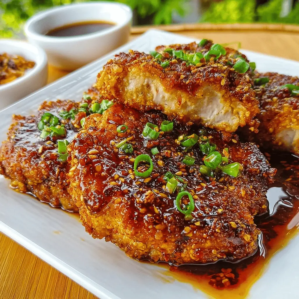 Crunchy Honey Garlic Pork Chops Recipe