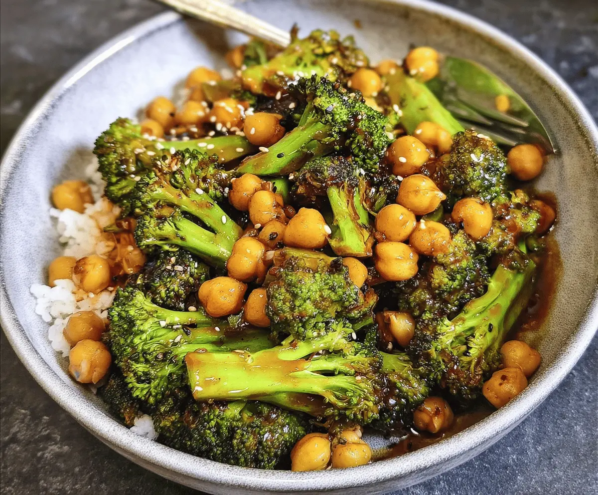 Easy Garlic Broccoli Stir Fry With Chickpeas
