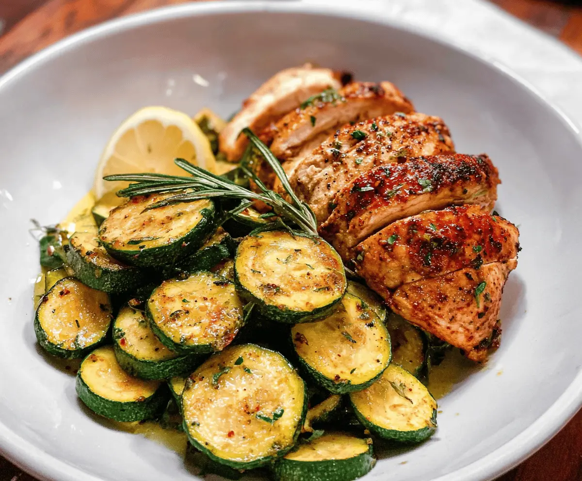 Easy Asado Chicken with Sauteed Lemon Zucchini