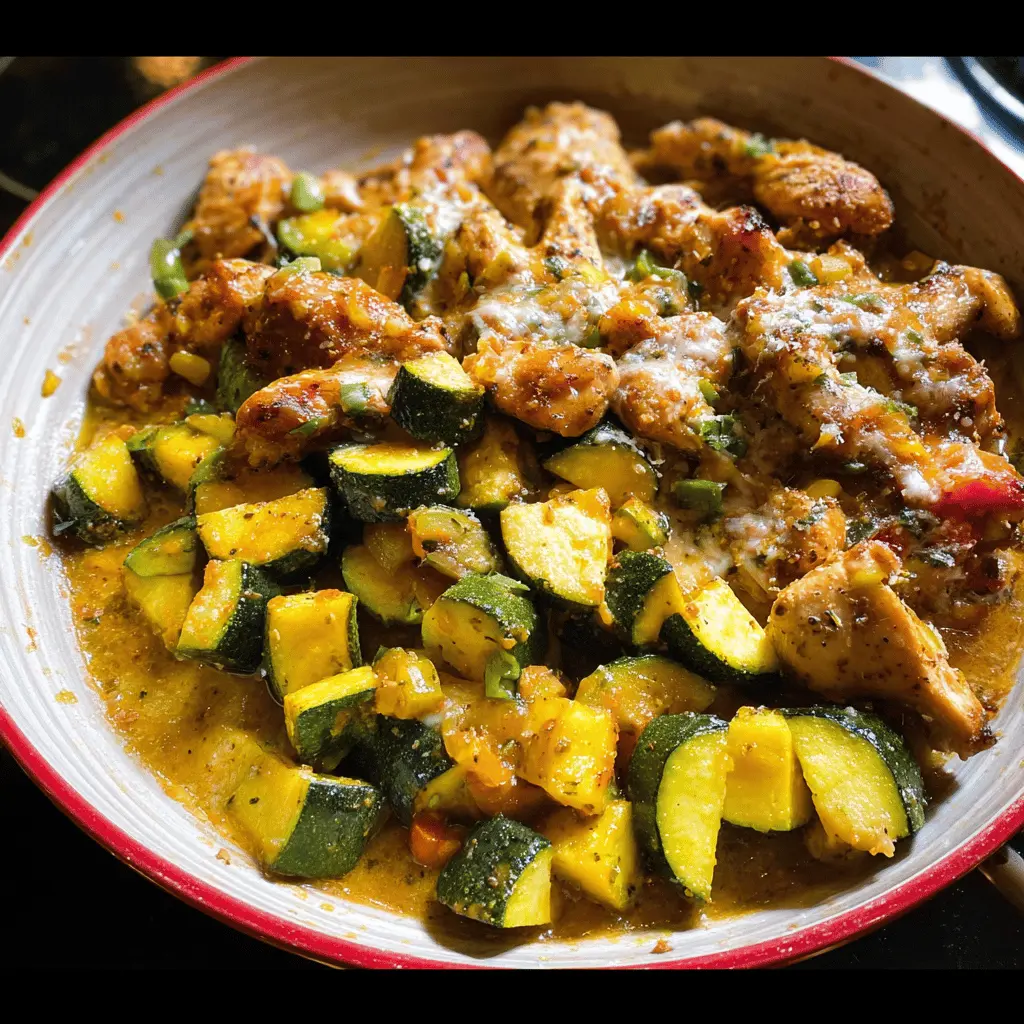 Easy Tex Mex Chicken and Zucchini Skillet