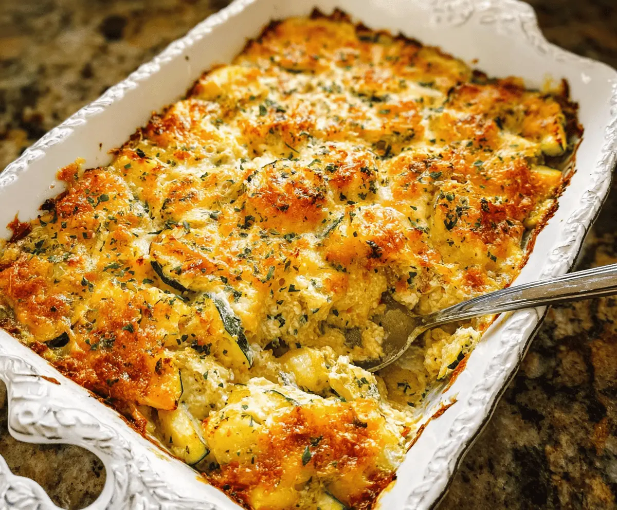 Cheesy Zucchini Squash Casserole Recipe