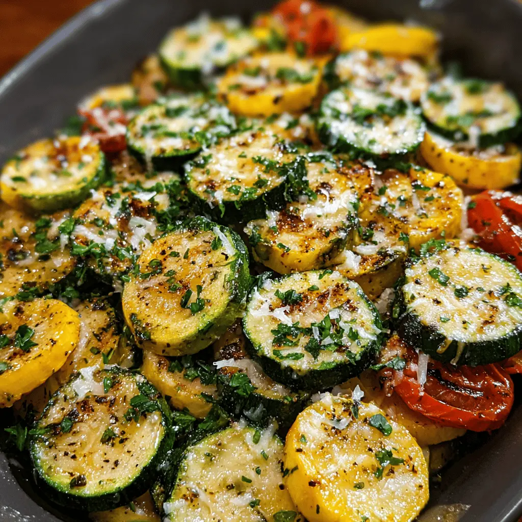 Garlic Parmesan Zucchini and Squash Side Dish