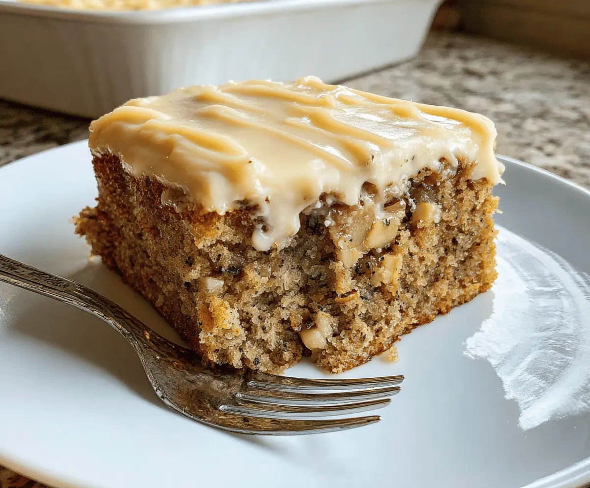 Moist Zucchini Banana Cake with Maple Frosting