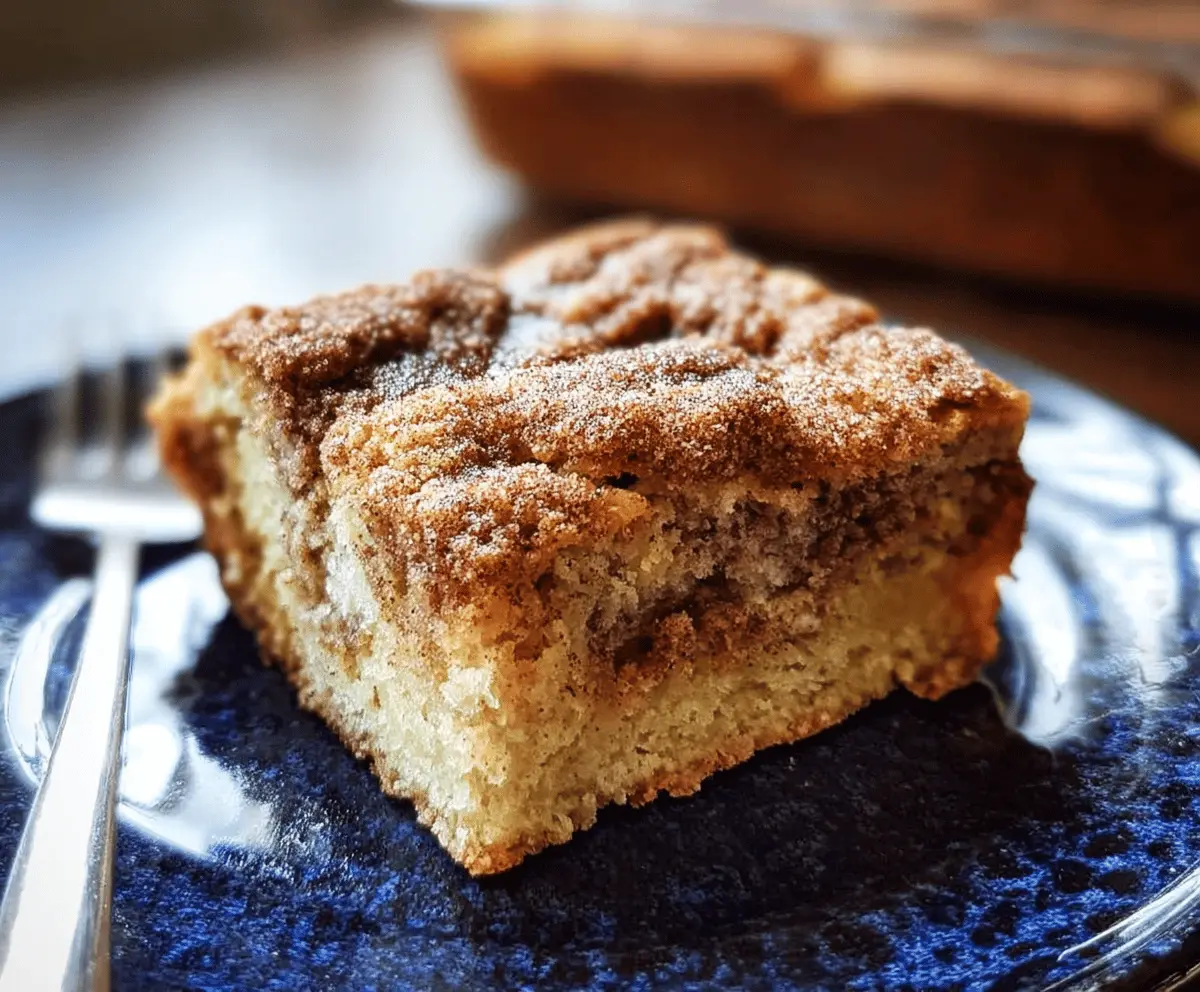 Easy Cinnamon Sugar Zucchini Coffee Cake Recipe