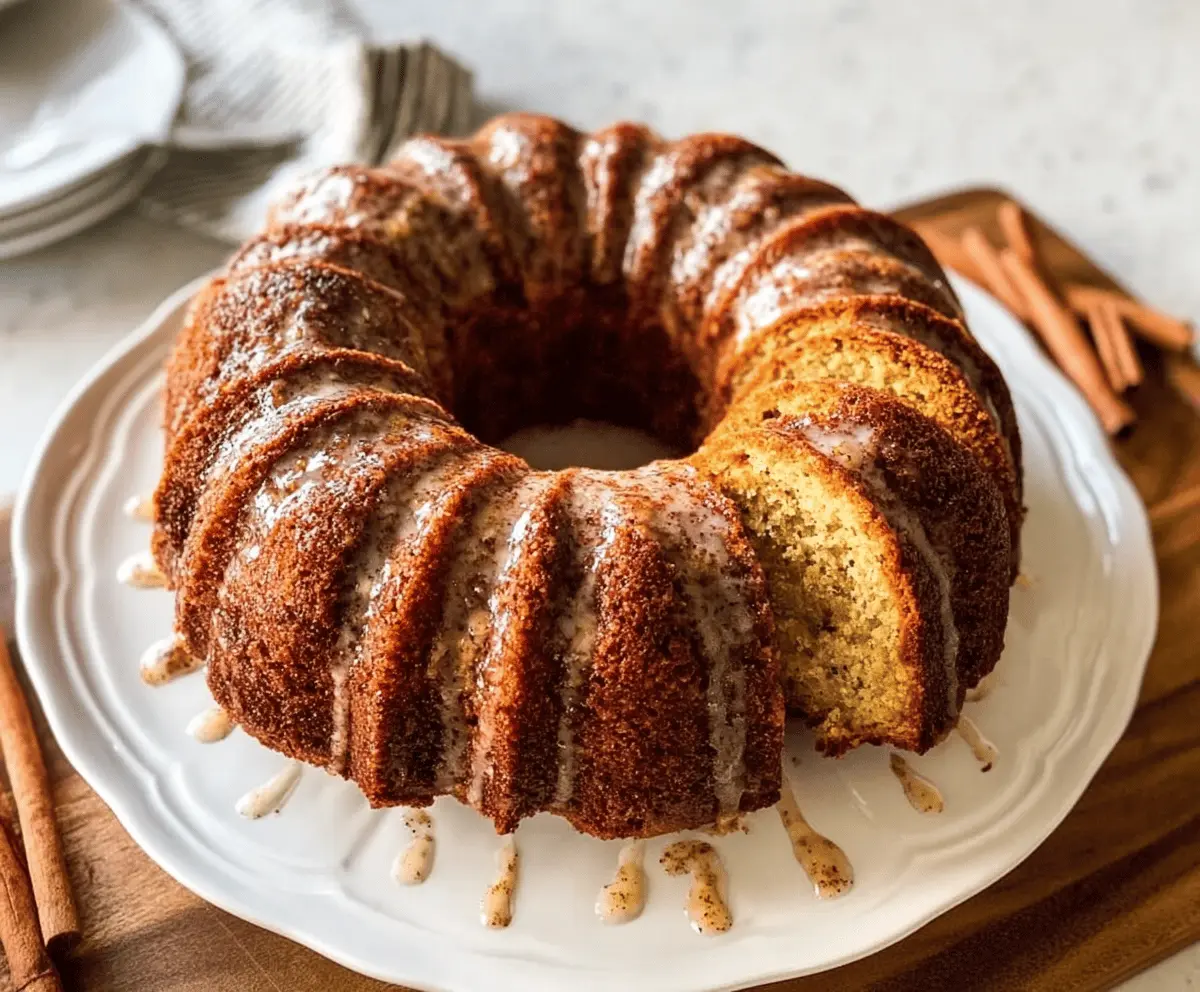 Moist Cinnamon Zucchini Bread in Bundt Pan