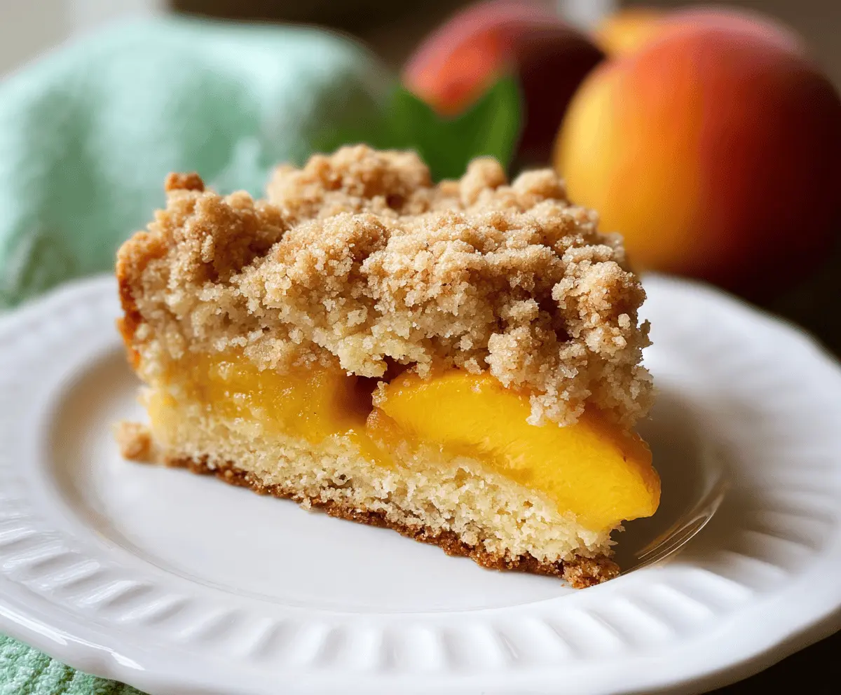Southern Peach Crumb Cake Easy Homemade Recipe