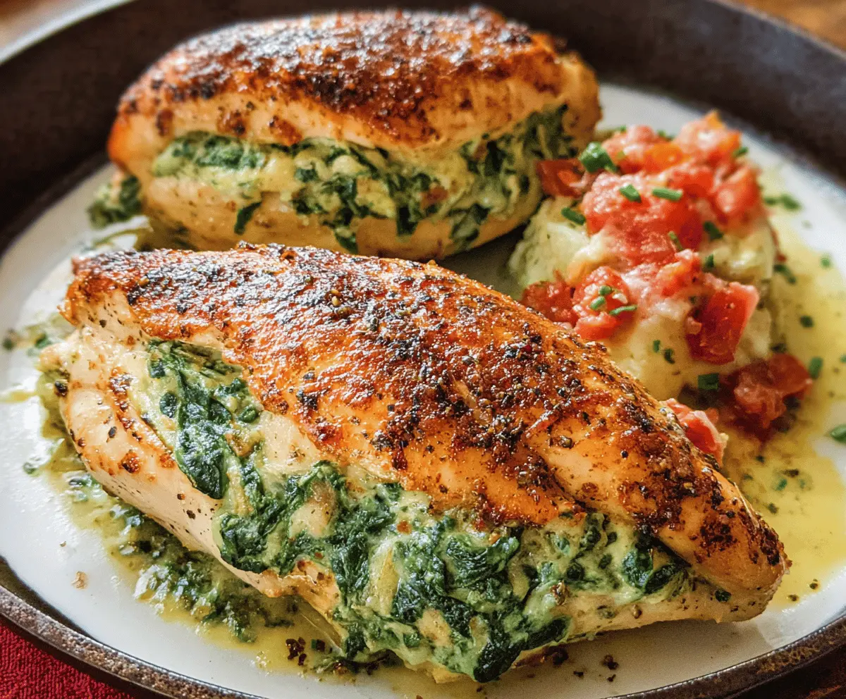 Easy Spinach Stuffed Chicken Breasts Recipe