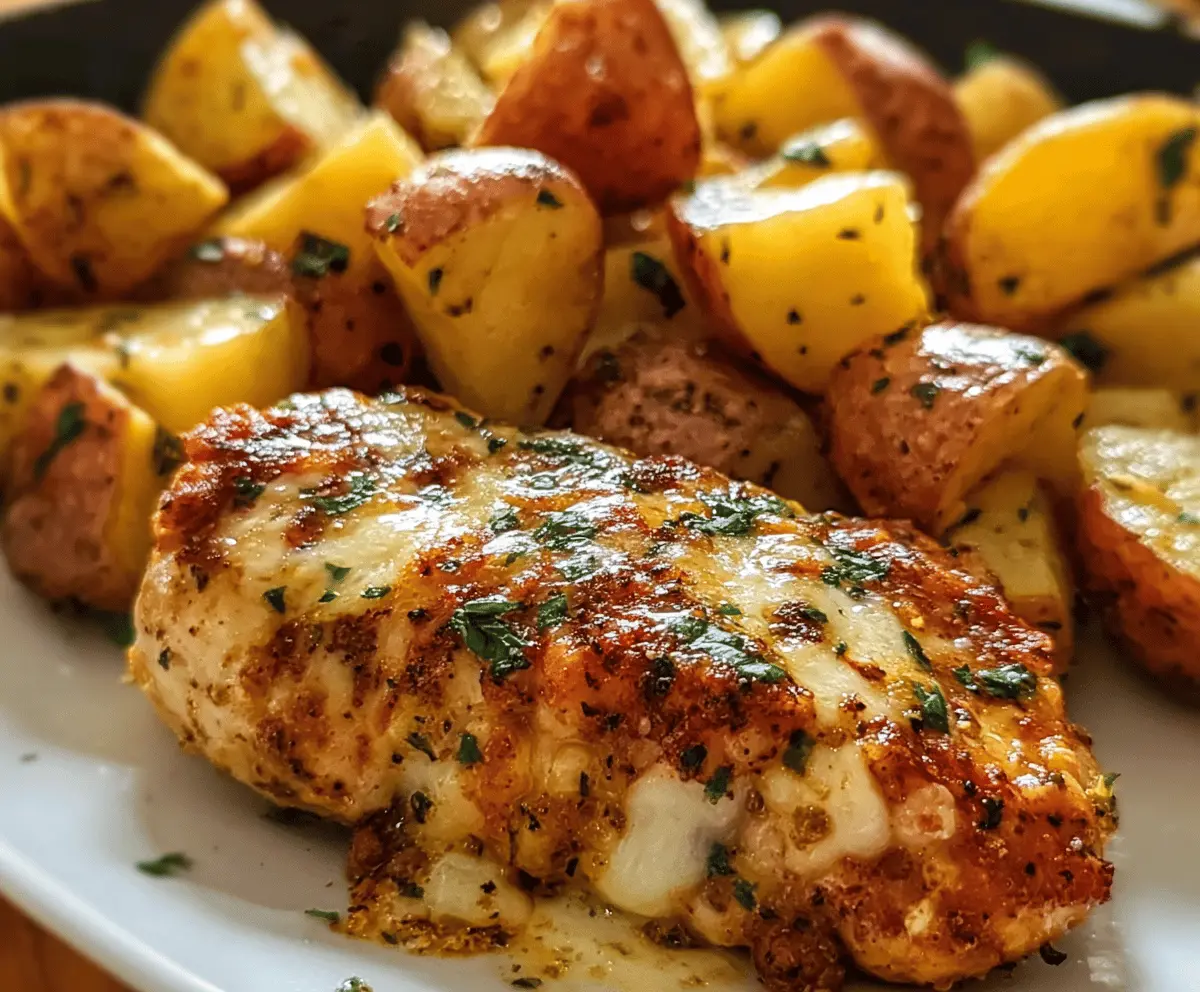 Easy Garlic Parmesan Chicken and Potatoes Recipe