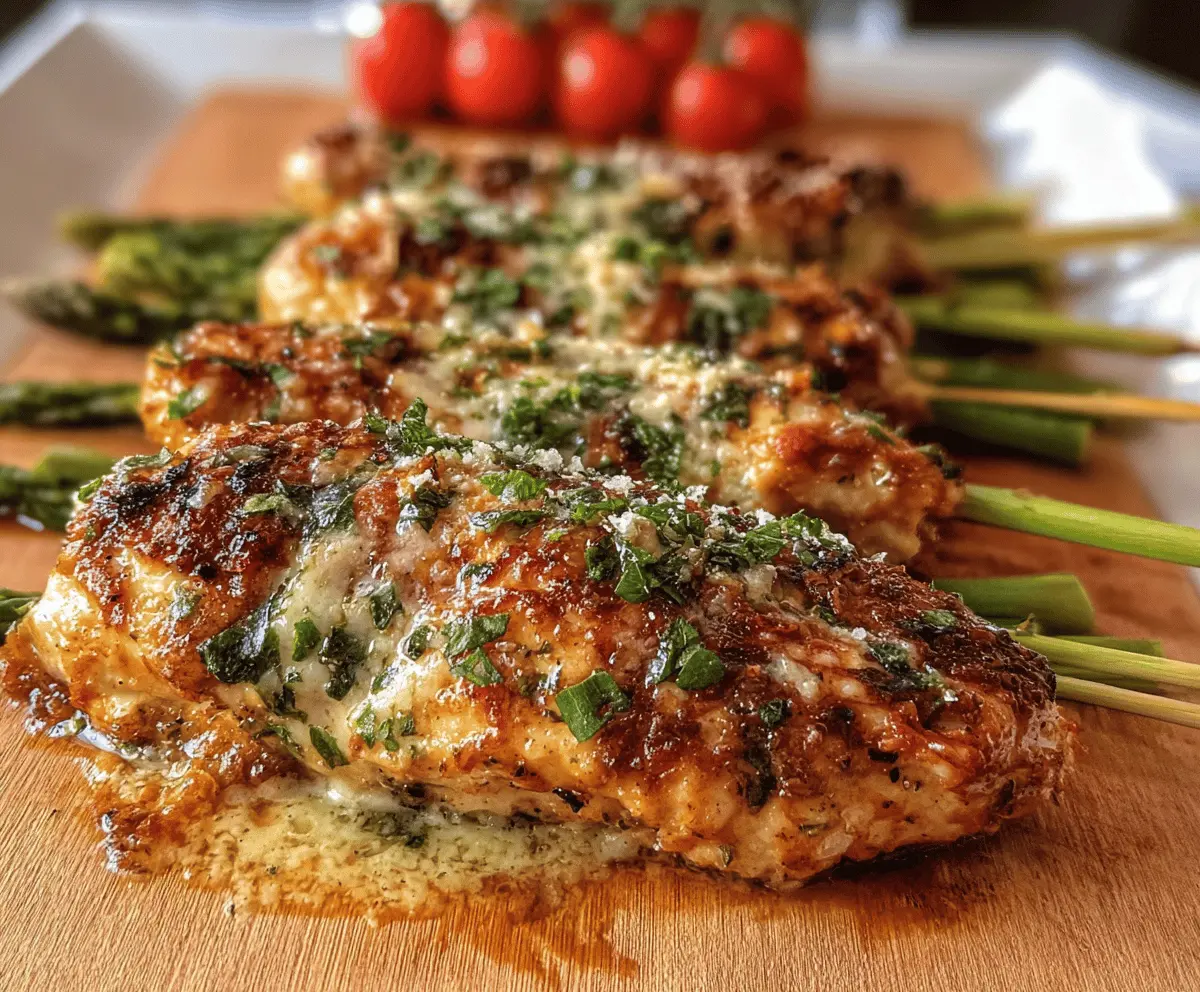 Garlic Parmesan Chicken on Blackstone Grill