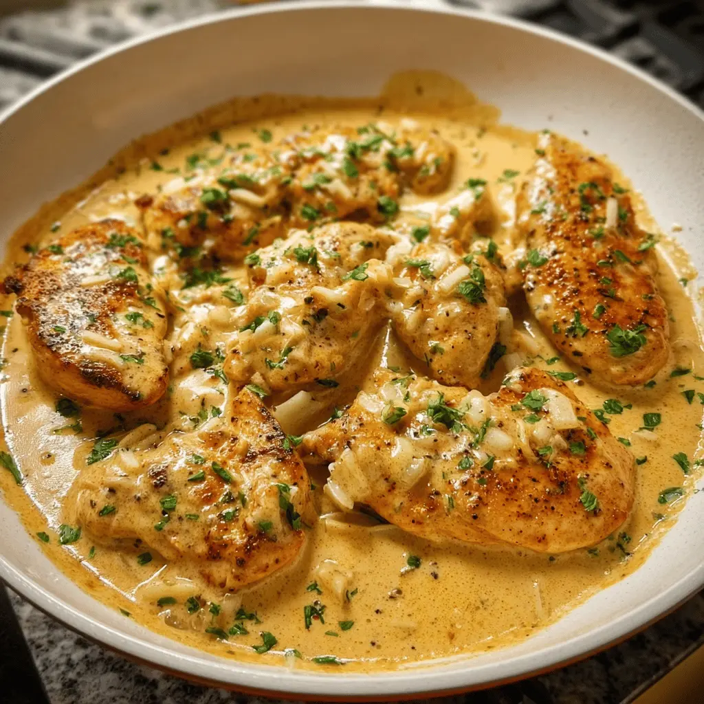 Easy Creamy Garlic Chicken Recipe