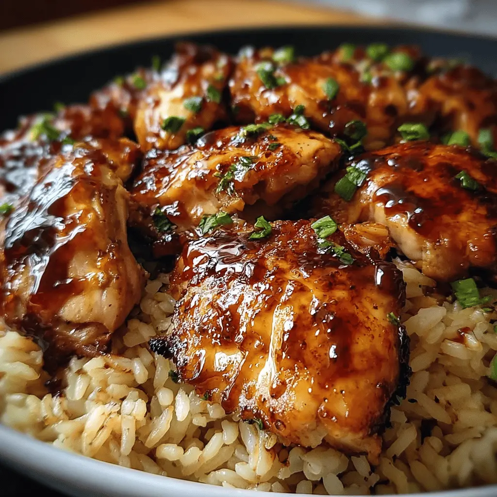 Easy One-Pan Honey BBQ Chicken and Rice