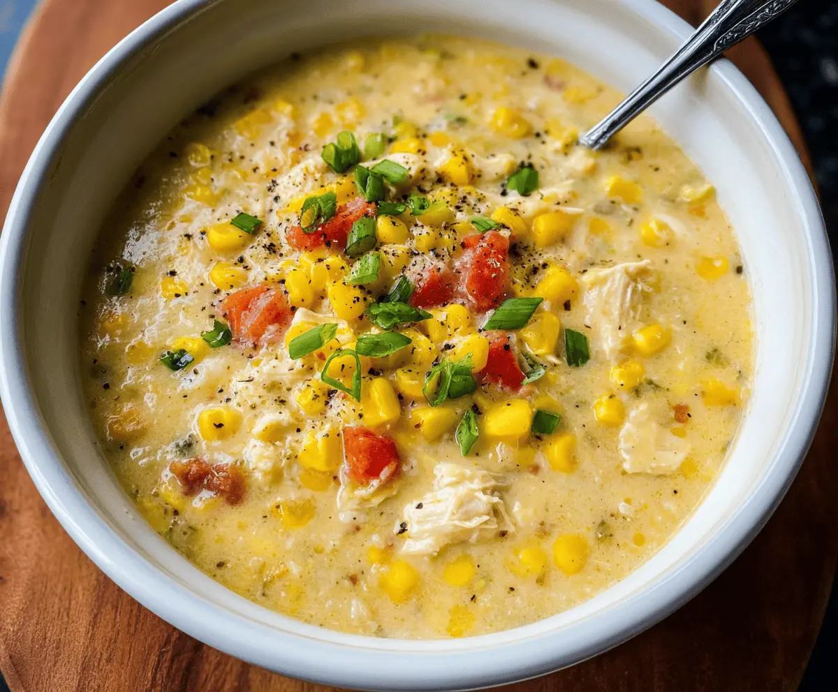 Easy Crockpot Chicken Corn Chowder Recipe