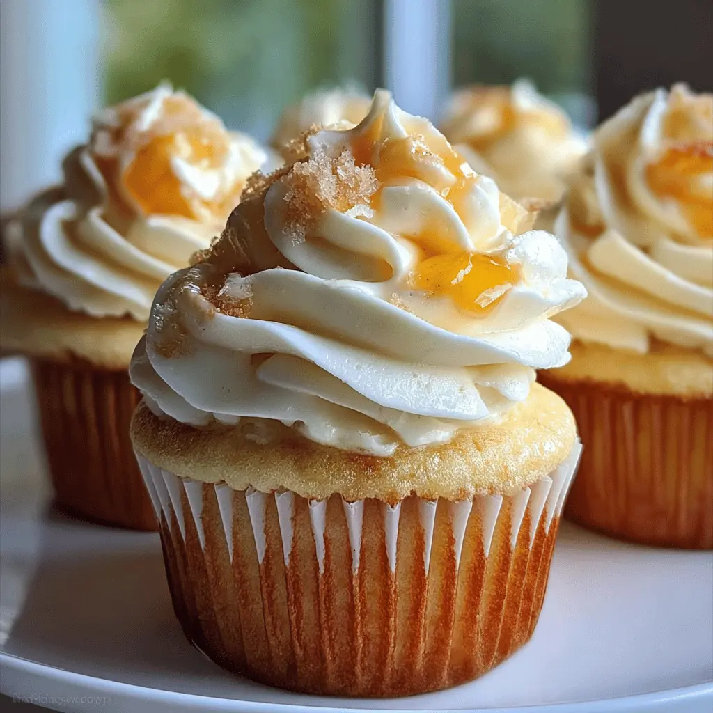 Honey Peach Cream Cheese Cupcakes Recipe