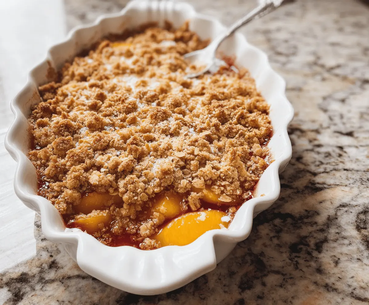 Easy Peach Crisp Recipe With Crunchy Topping