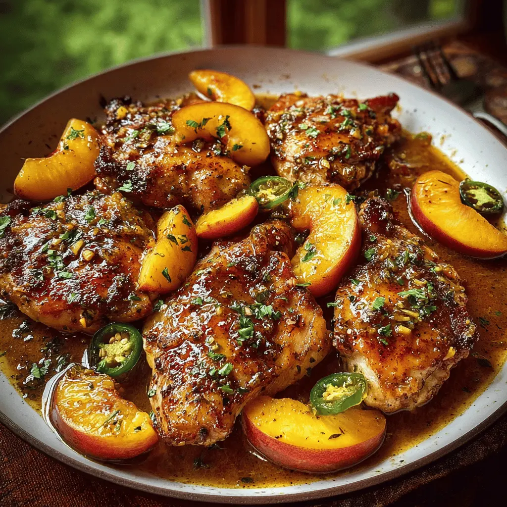Spicy Jalapeno Peach Chicken Recipe