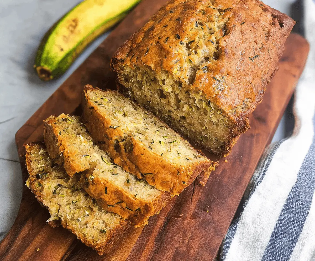 Moist Zucchini Banana Bread Recipe