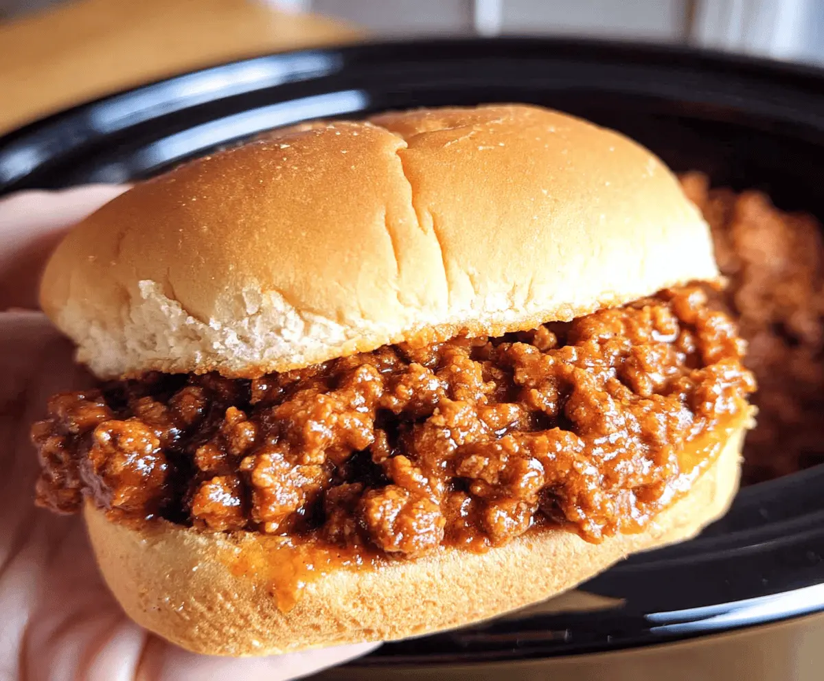 Easy Slow Cooker Sloppy Joes Recipe