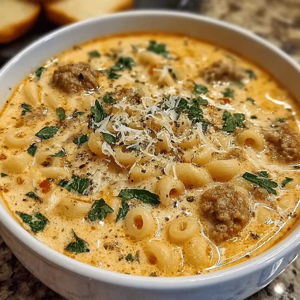 Creamy Italian Sausage Ditalini Soup Recipe