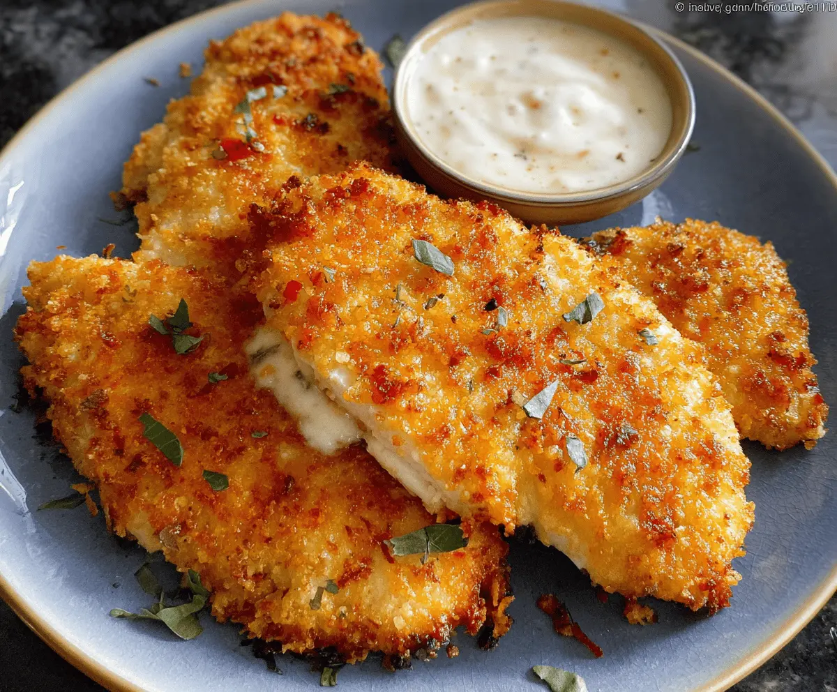 Crispy Air Fryer Parmesan Chicken With Mayo