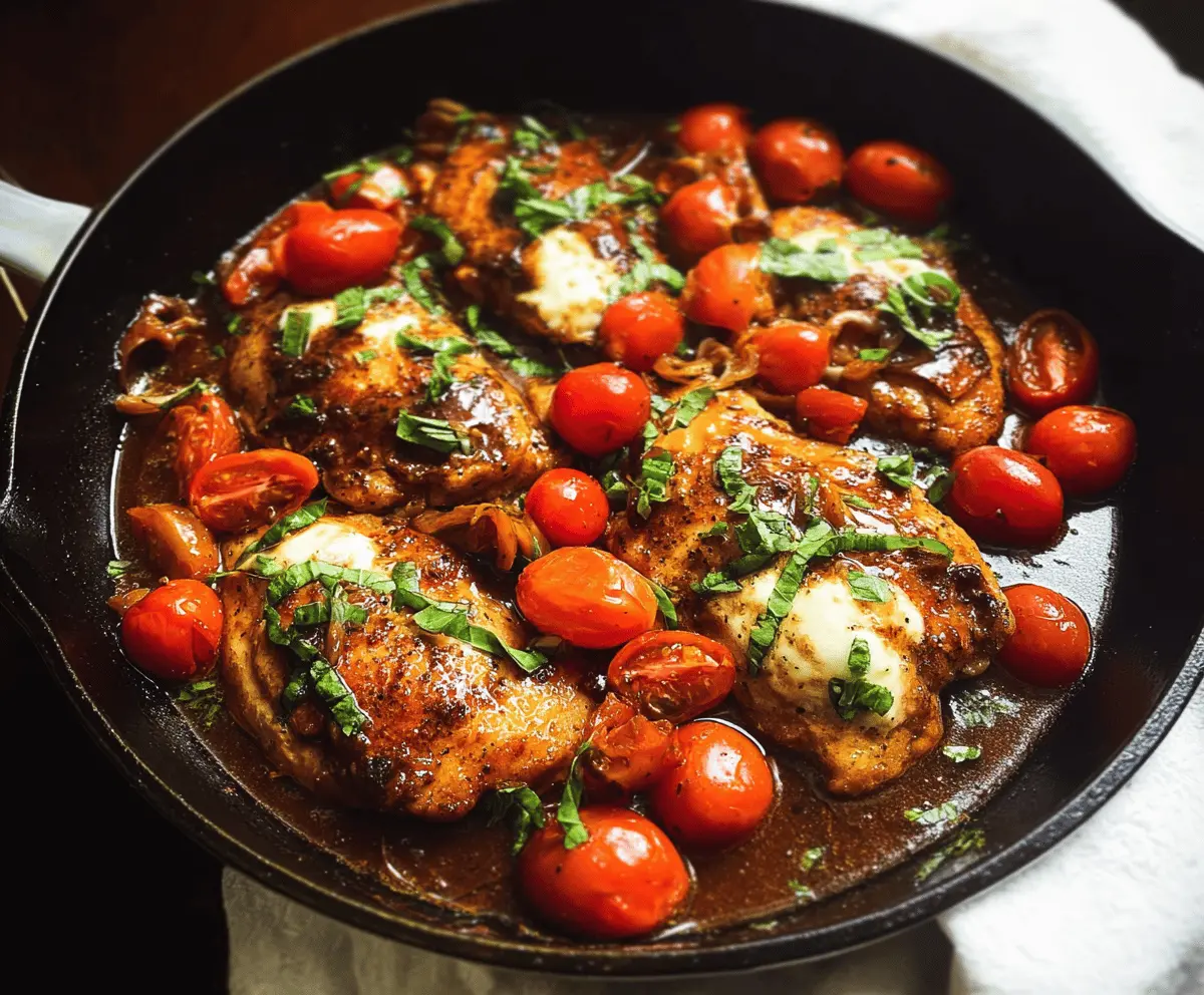 Easy One Pan Balsamic Chicken Dinner