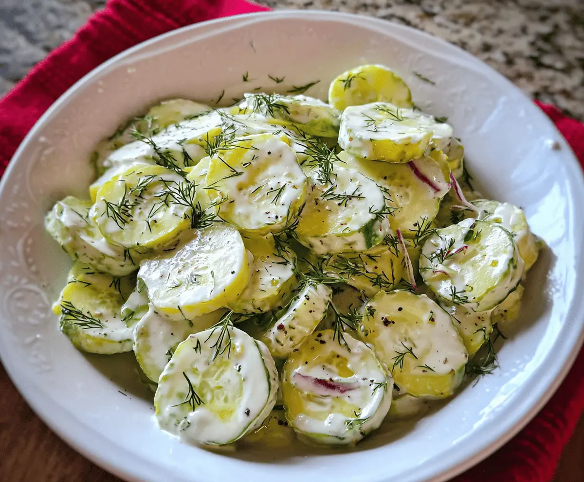 Easy Pickle Juice Ranch Cucumber Salad Recipe