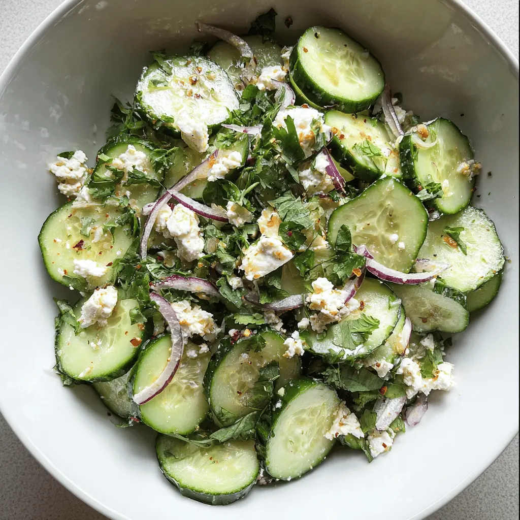 Refreshing Cucumber Feta Salad Recipe