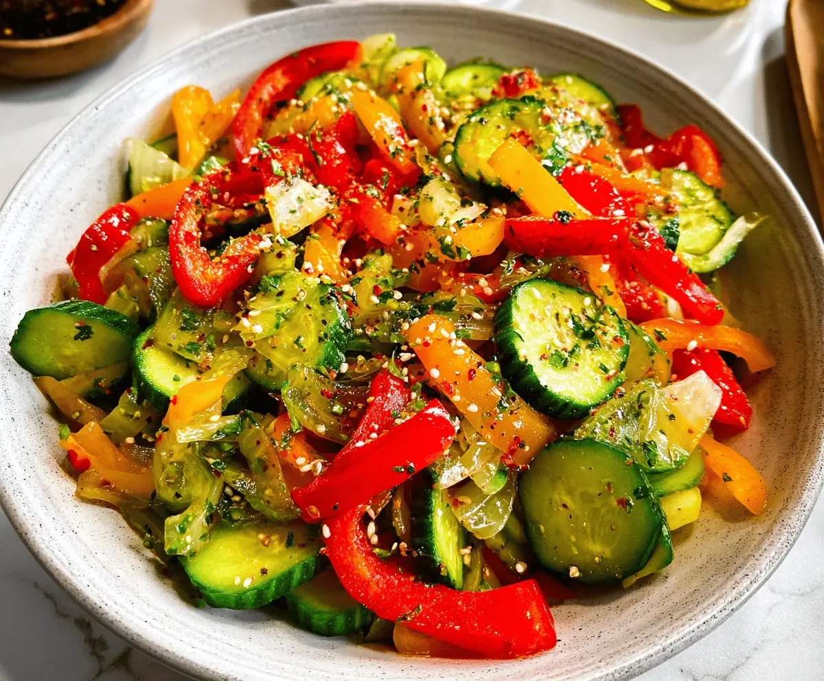 Refreshing Cucumber and Sweet Pepper Salad Recipe