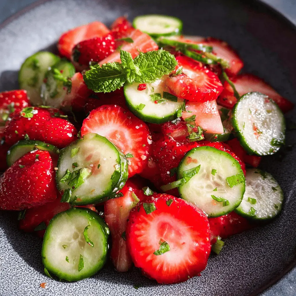 Refreshing Cucumber Strawberry Salad Recipe