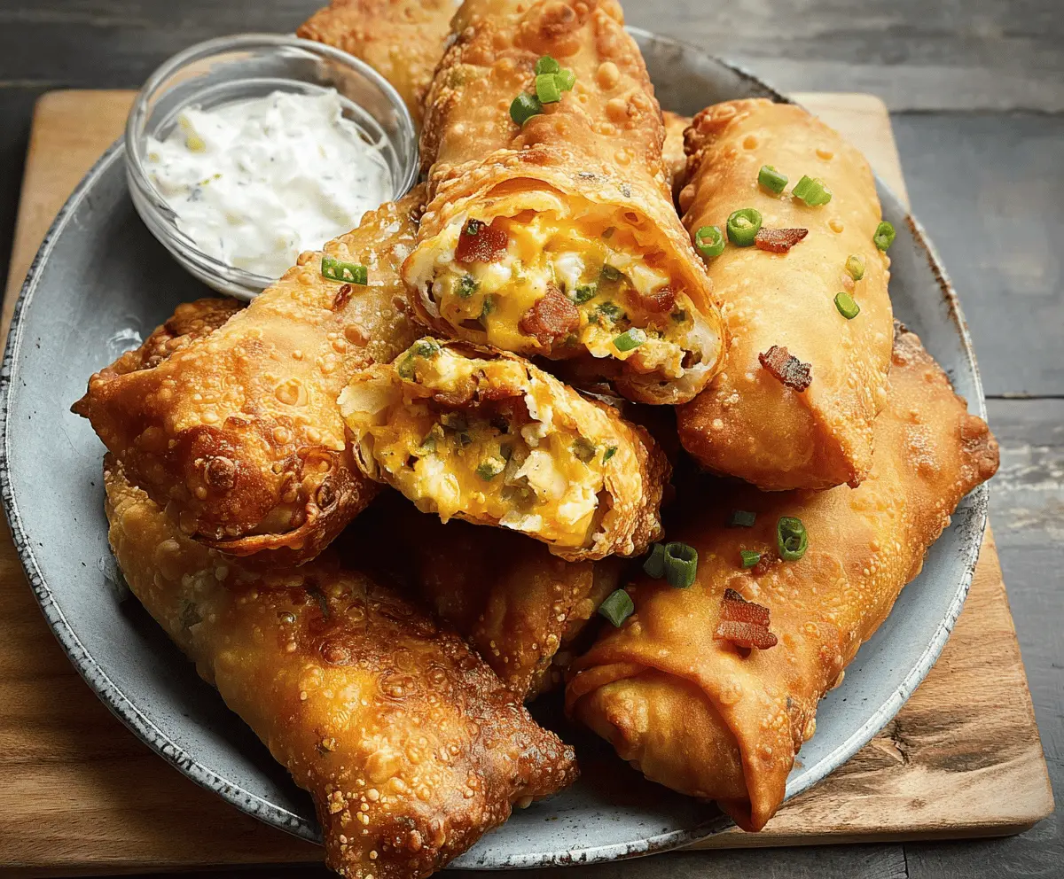 Crispy Bacon Jalapeño Popper Eggrolls Recipe
