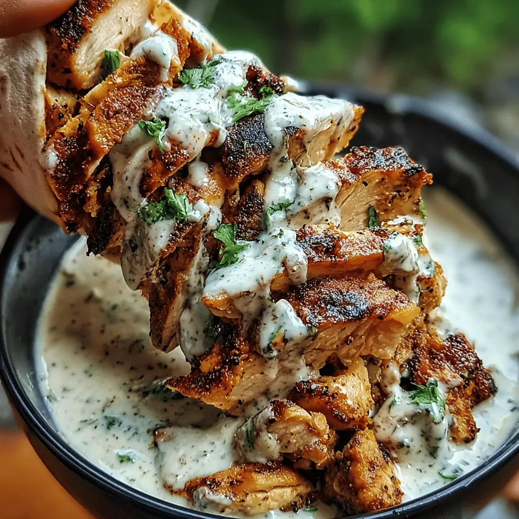 Easy Chicken Shawarma with Creamy Garlic Sauce