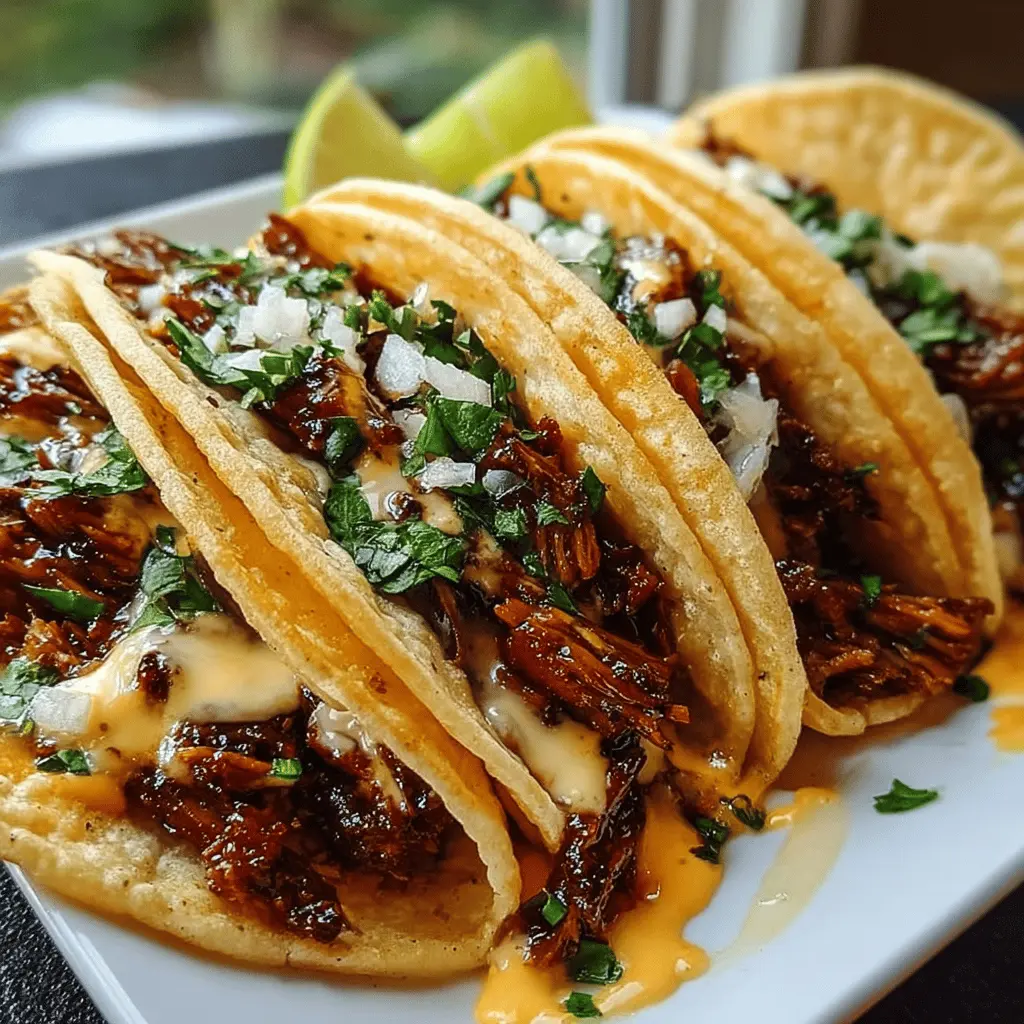 Garlic Butter Honey BBQ Beef Tacos Recipe