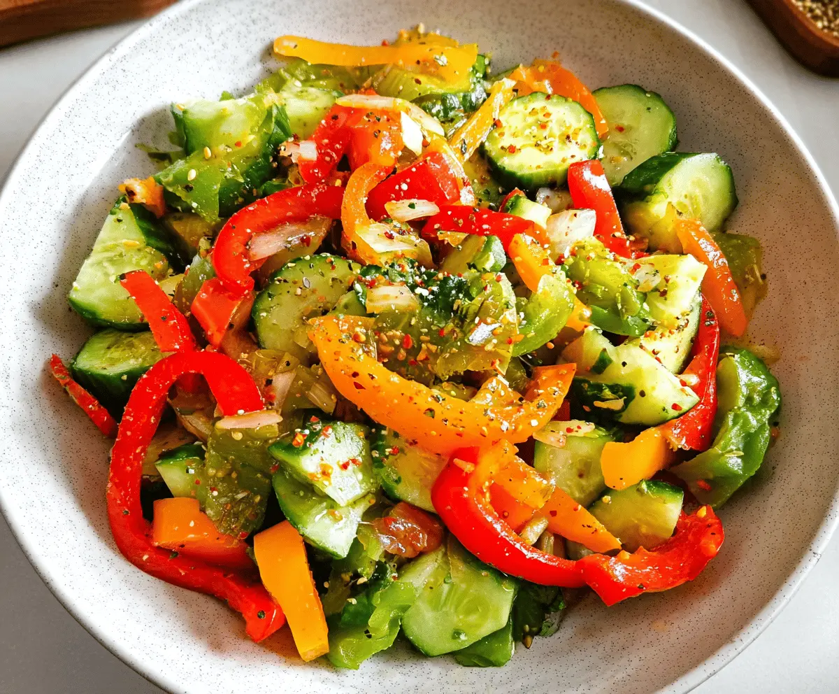Refreshing Cucumber and Sweet Pepper Salad Recipe