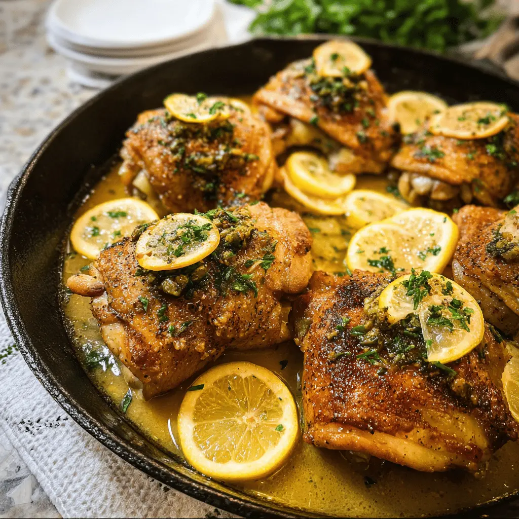 Easy Garlic Lemon Chicken Thighs Recipe