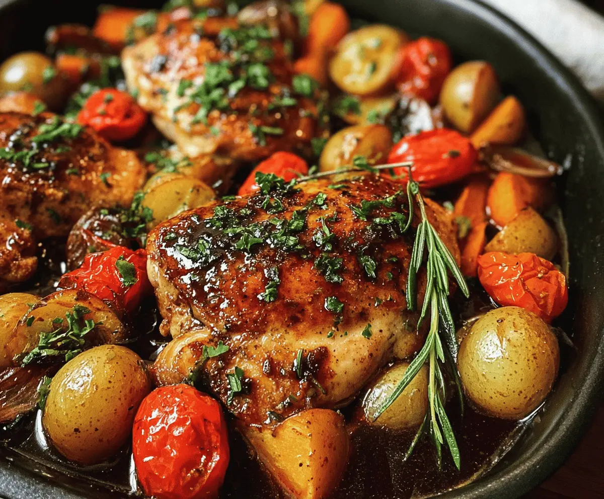 Easy One Pan Balsamic Chicken Dinner Recipe