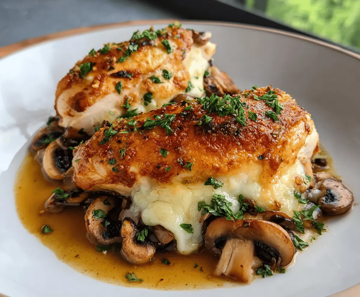 Creamy Mushroom Stuffed Chicken Breast Recipe