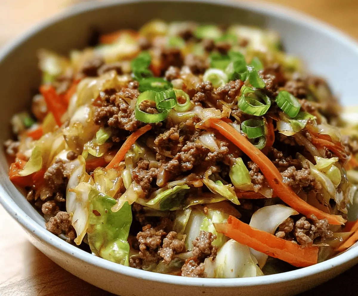 Easy Chinese Ground Beef and Cabbage Stir-Fry Recipe