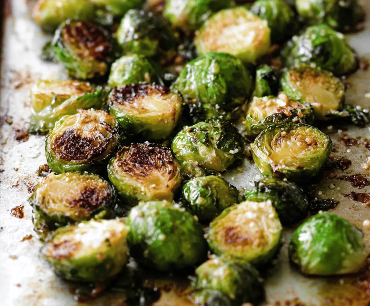 Garlic Butter Roasted Brussels Sprouts
