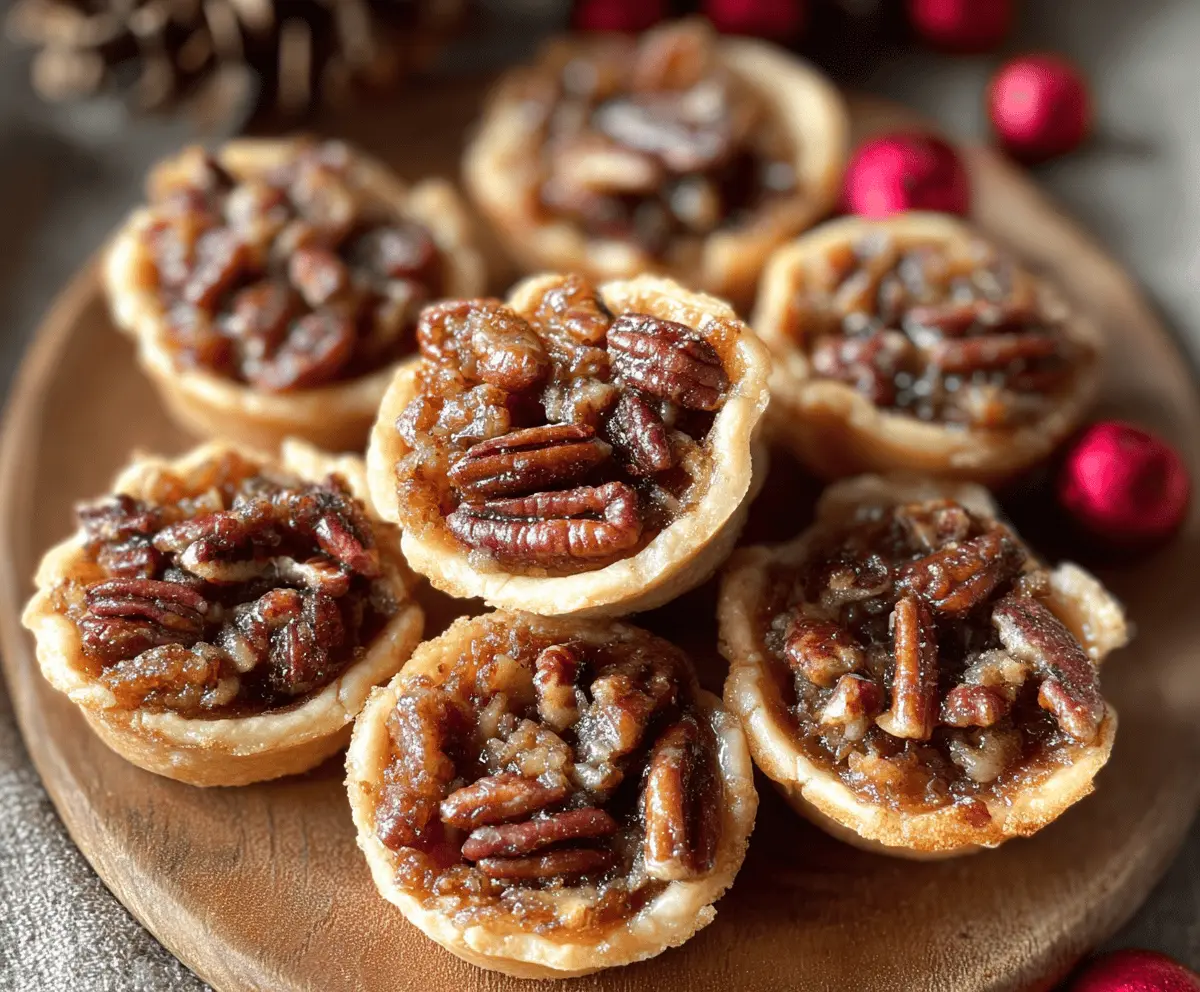 Delicious Pecan Pie Cookie Bites with golden crust, topped with chopped pecans and caramel glaze, perfect for dessert or snack