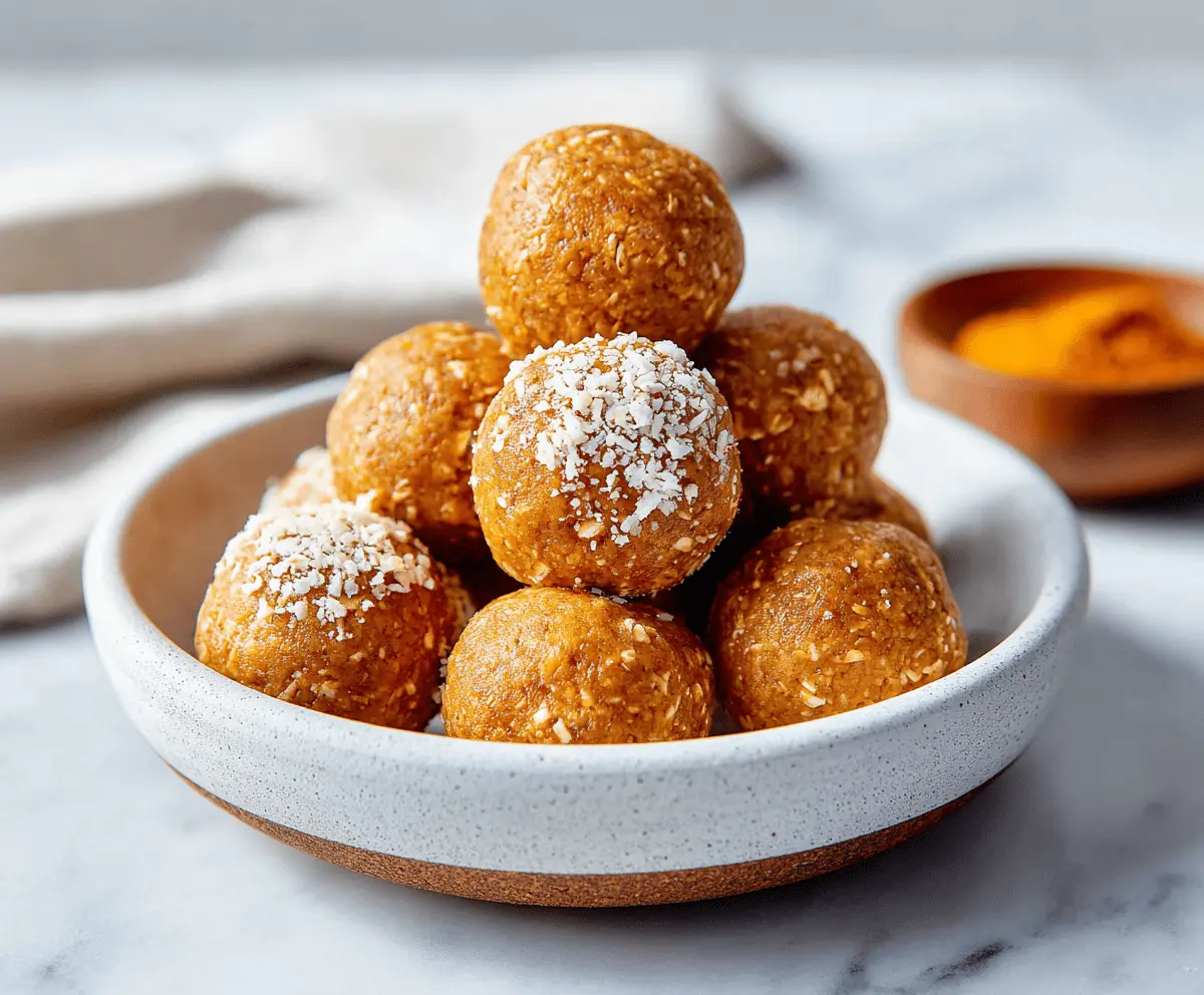 Keto cottage cheese pumpkin spice energy balls on a plate with cinnamon and pumpkin seeds, healthy low-carb snack option