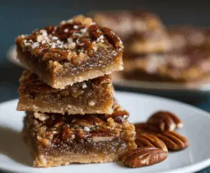 Delicious Maple Pecan Pie Bars with a golden crust and caramelized pecans.