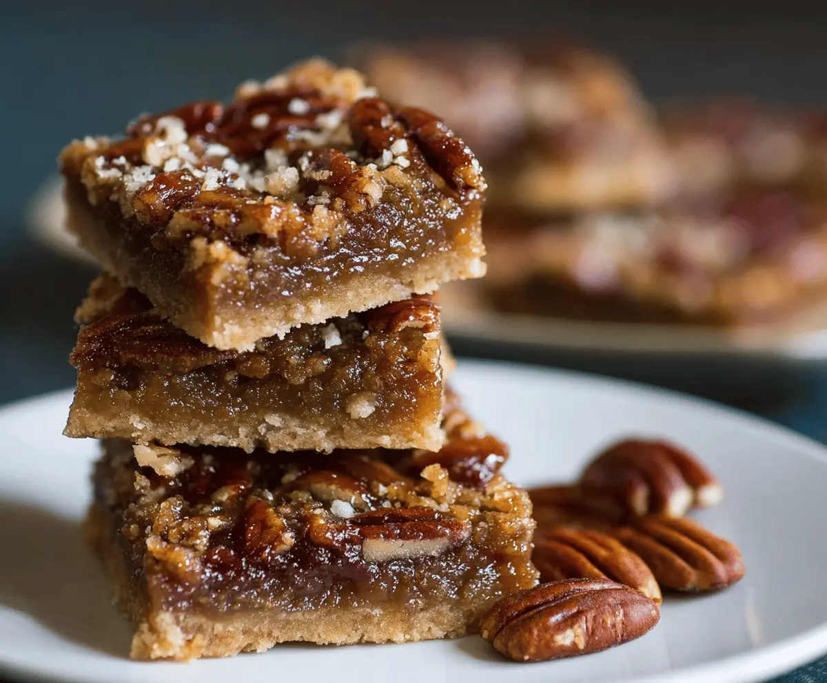 Delicious Maple Pecan Pie Bars with a golden crust and caramelized pecans.