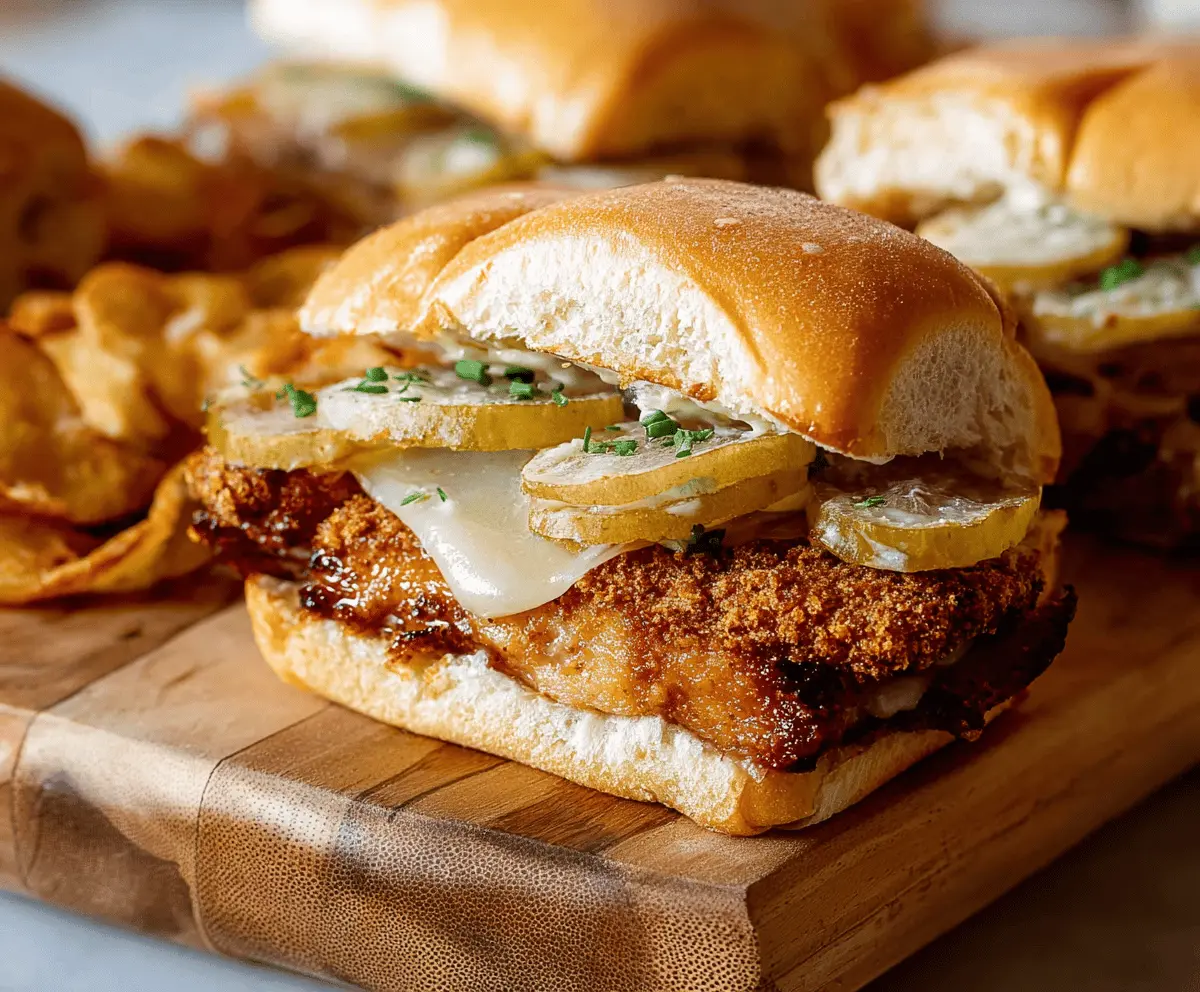 Delicious pork chop sandwiches topped with fresh lettuce and crispy bacon on toasted buns, served with side fries