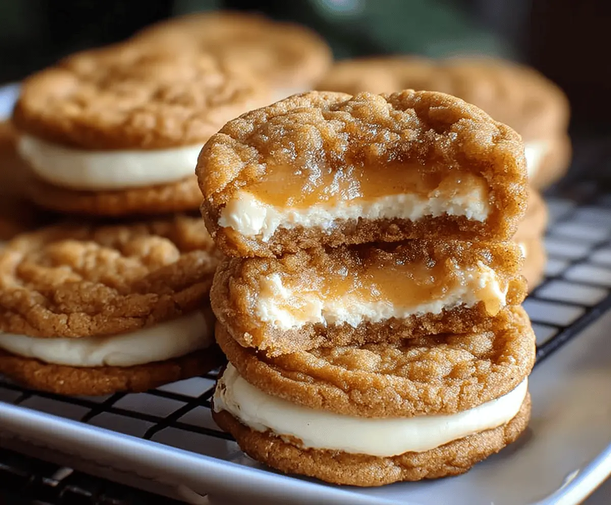 Delicious Sweet Potato Pie Cheesecake Cookies topped with whipped cream and a sprinkle of cinnamon, perfect for fall desserts