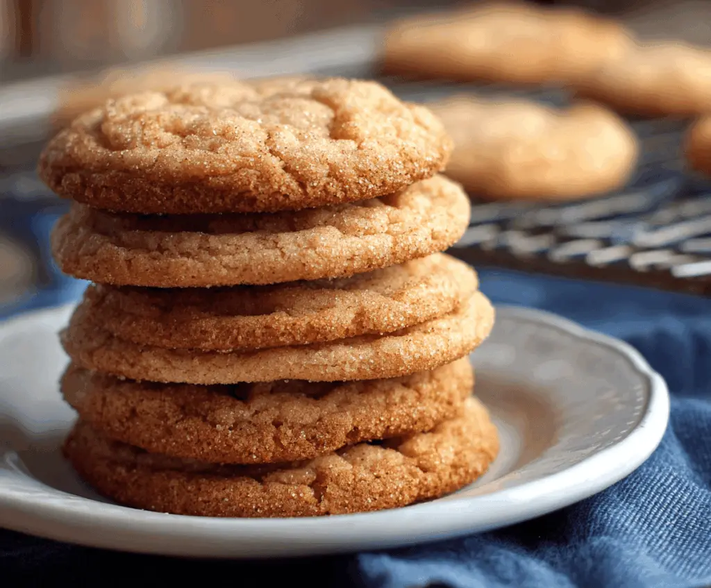 Delicious homemade brown sugar cookies fresh out of the oven with a golden crust.