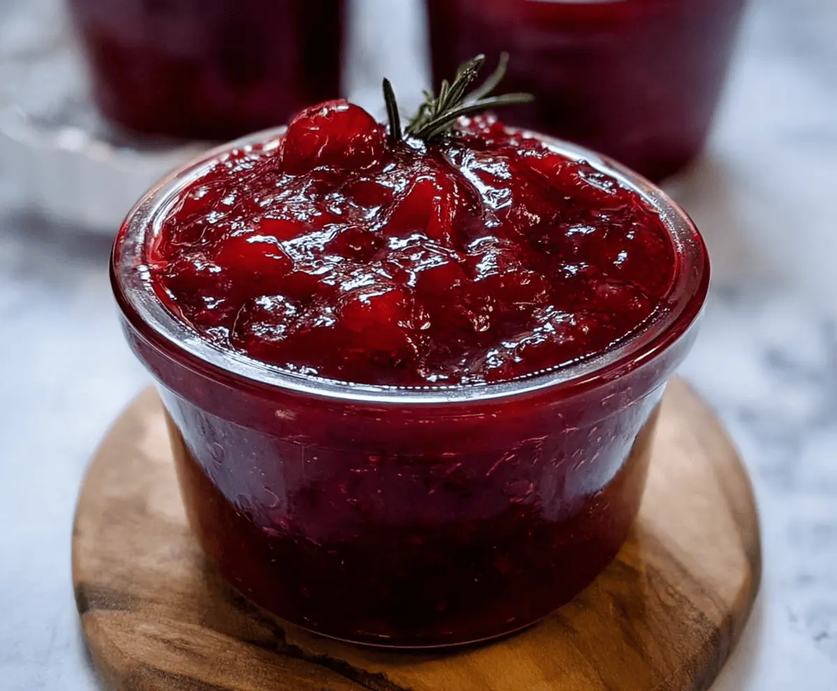 Joanna Gaines Cranberry Sauce served in a bowl, perfect for holiday dinners.