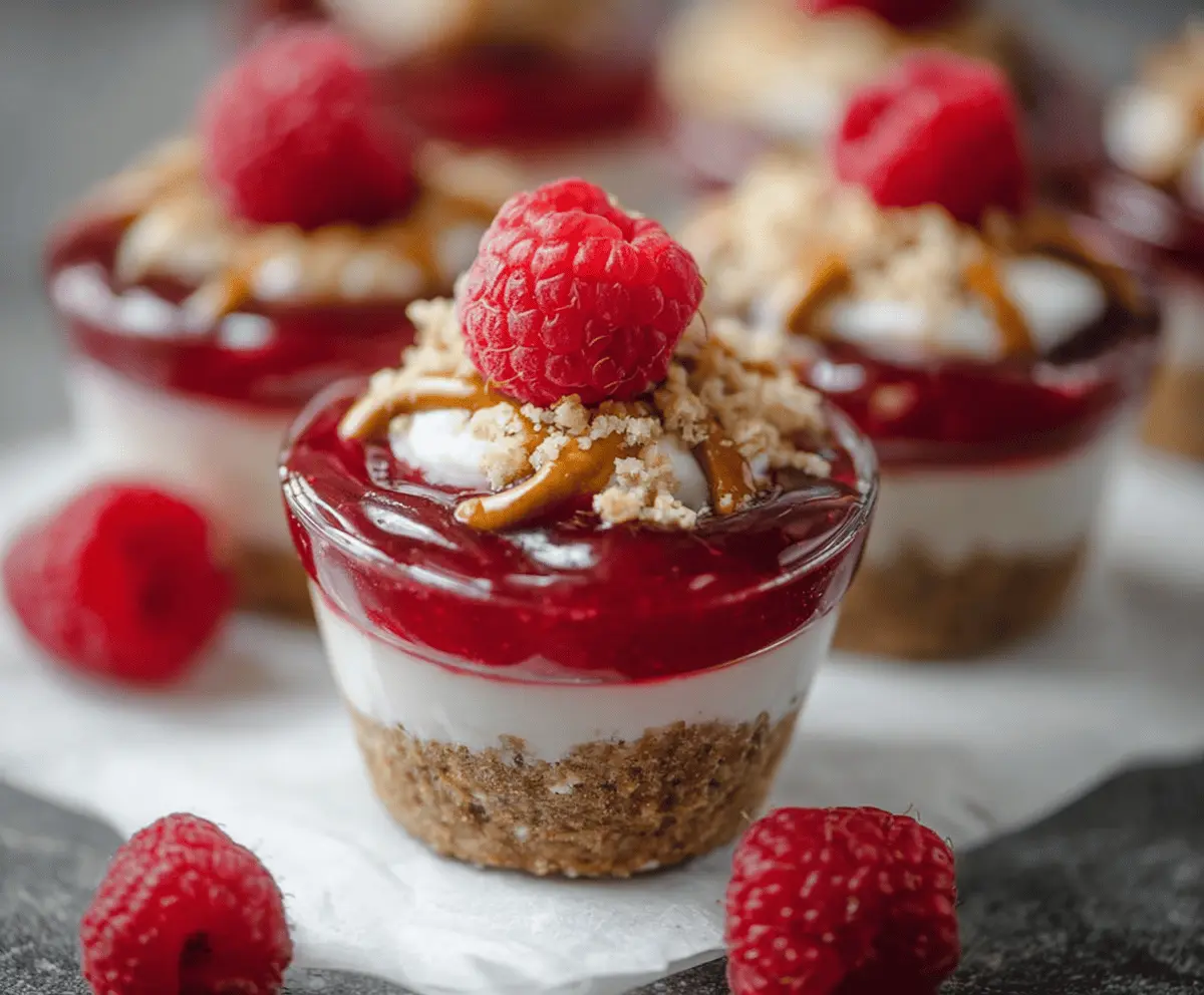 Delicious No-Bake Raspberry Pretzel Cups with fresh berries and crunchy pretzels