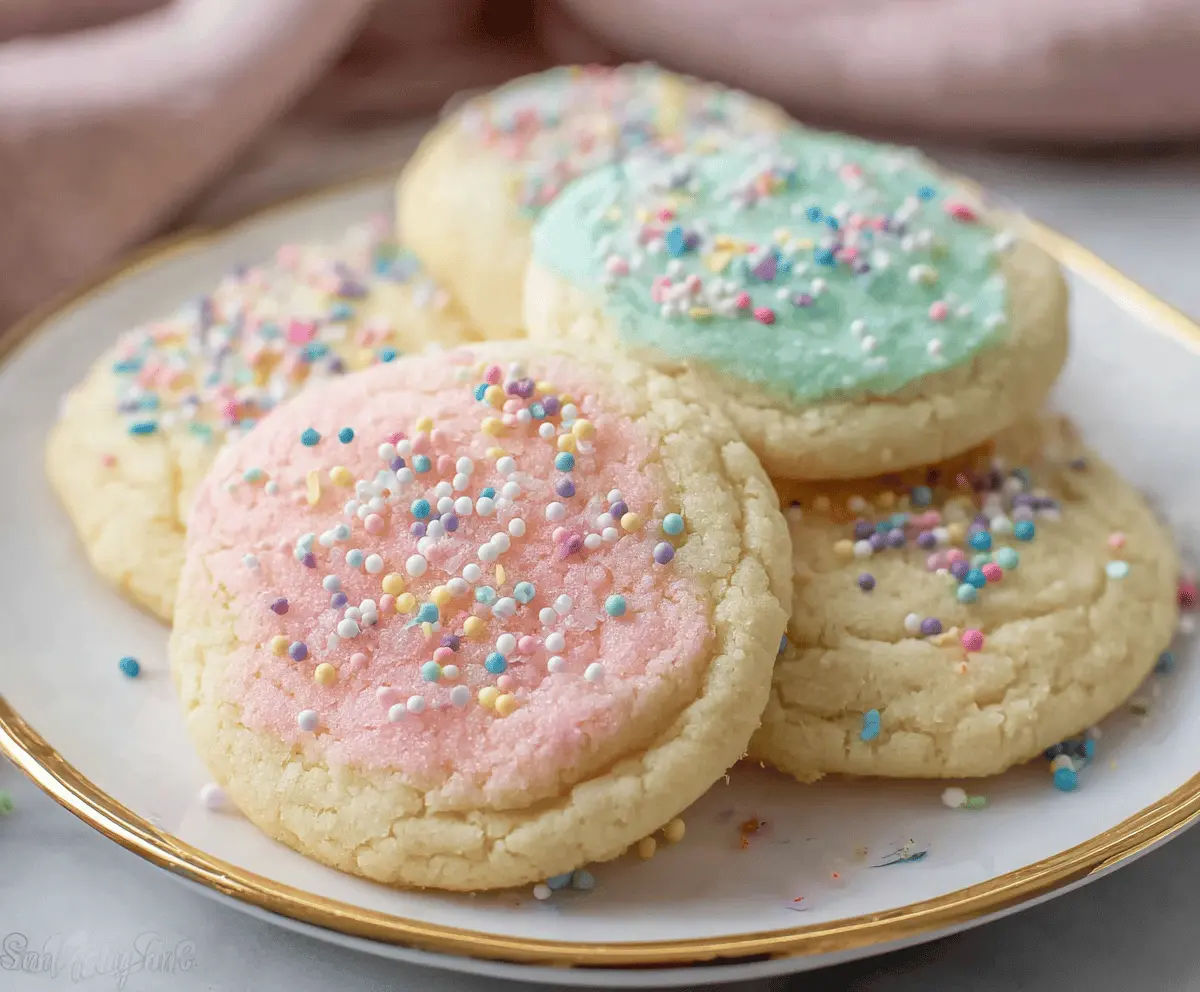 Delicious homemade sour cream sugar cookies on a baking tray, perfect for dessert or tea time.