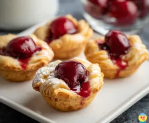 Delicious Cherry Pie Bites with flaky crust and sweet cherry filling, perfect for dessert or snacks.